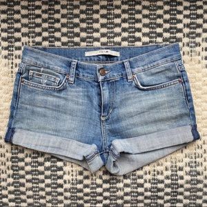 Joe’s distressed rolled cuff hem denim short sz 27